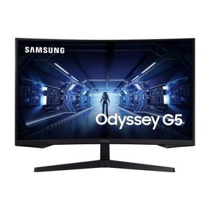 Samsung Monitor G5 27"Odyssey Curved Gaming 1000R, 2560X1440, 144Hz, 1ms, 1HDMI, 1DP,FreeSync, Eye save mode, Cable HDMI